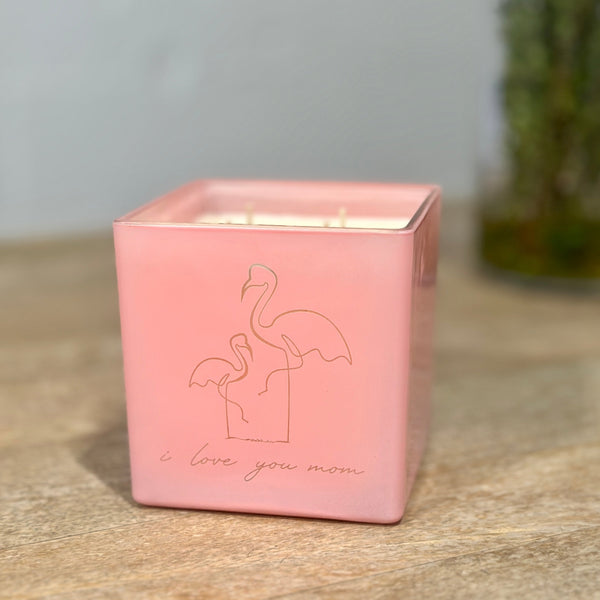 READY TO SHIP MOM & ME PINK CANDLE