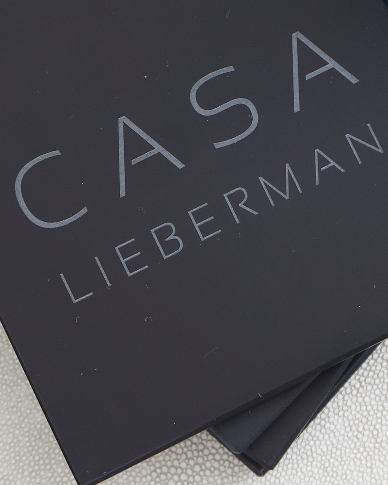 Black coasters engraved Casa Lieberman