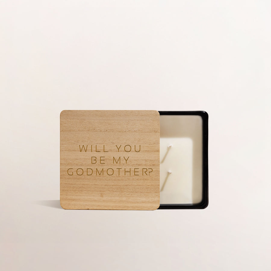 Godmother Proposal Candle