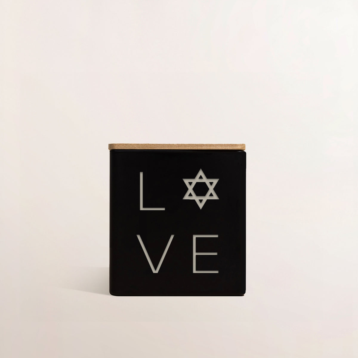 Love + Star of David Candle