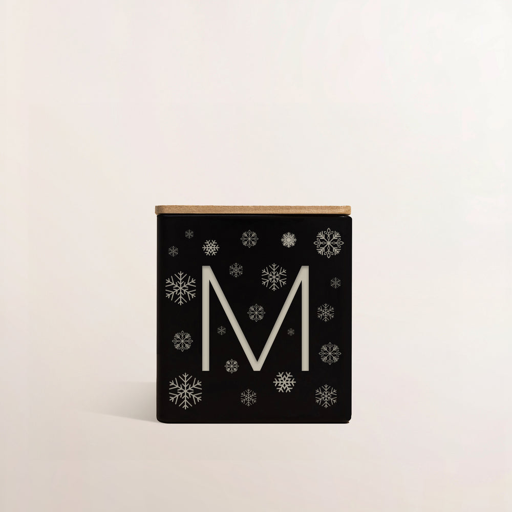 SNOWFLAKE MONOGRAM CANDLE