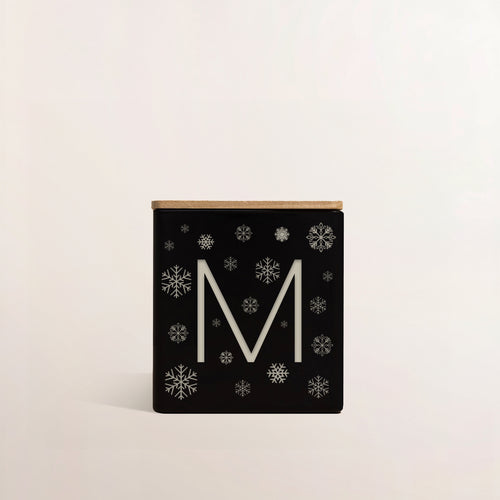 SNOWFLAKE MONOGRAM CANDLE