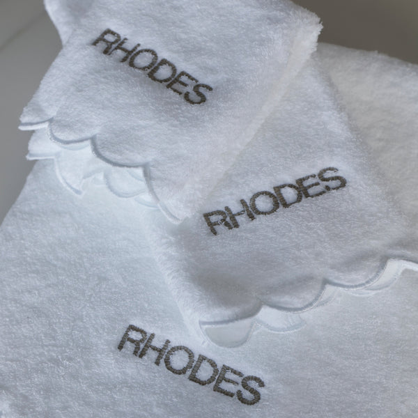 PERSONALIZED BATH AND HAND TOWELS