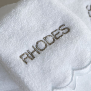 PERSONALIZED BATH AND HAND TOWELS