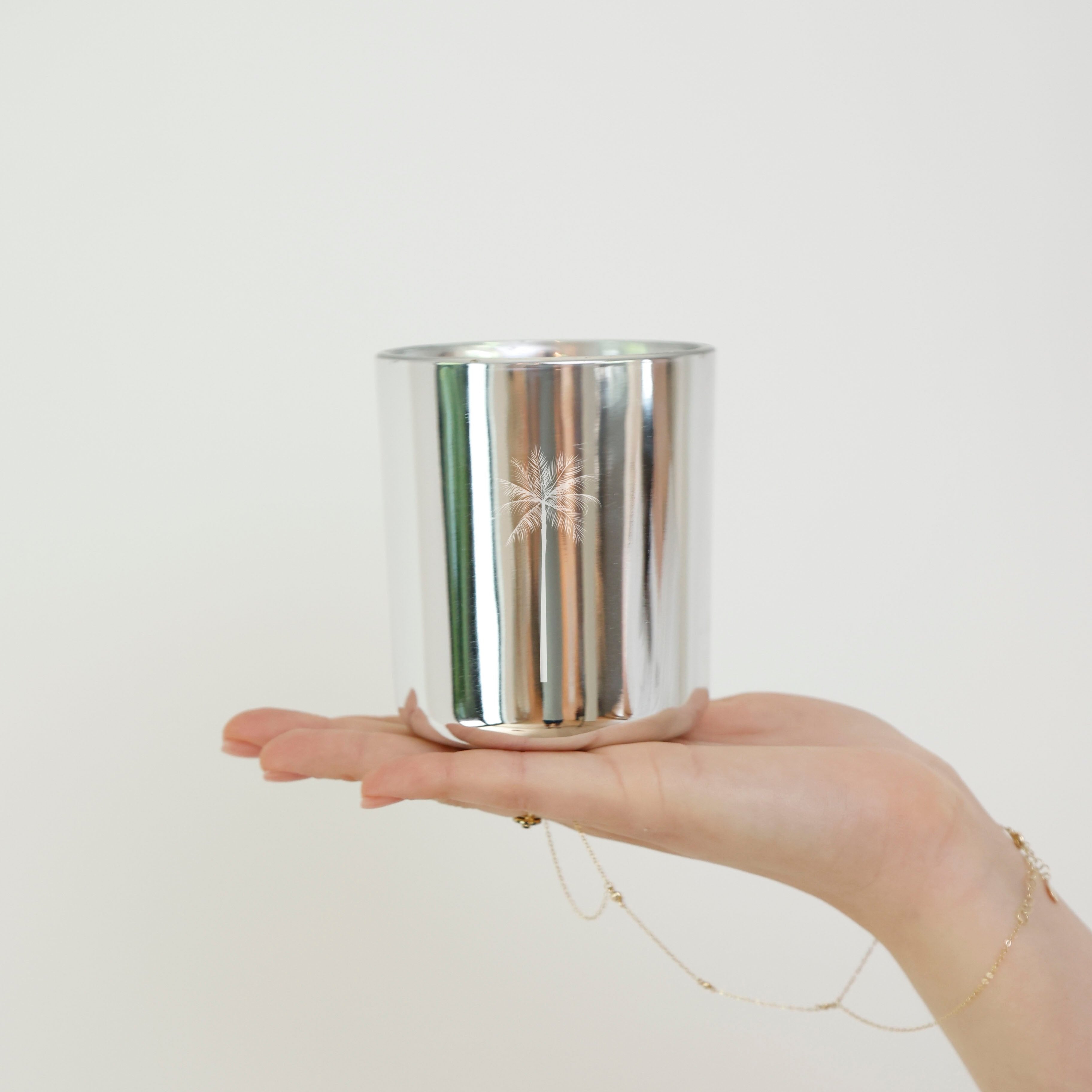 READY TO SHIP METALLIC LE PALM CANDLE