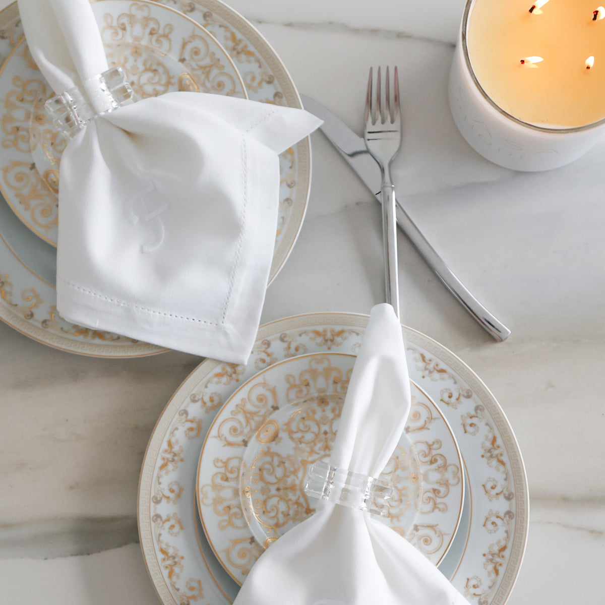 Monogram Dinner Napkins (Set of 4)