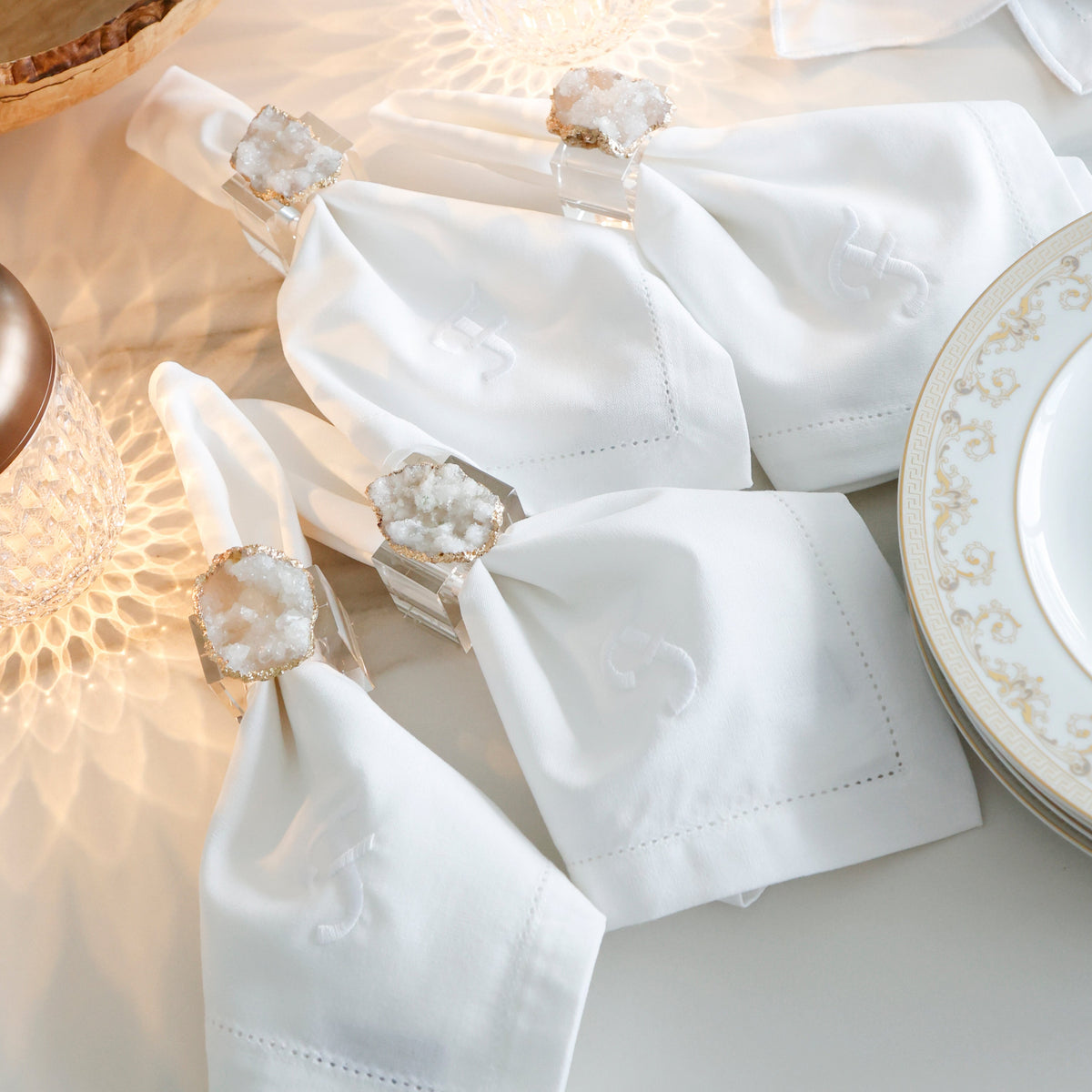 Monogram Dinner Napkins (Set of 4)