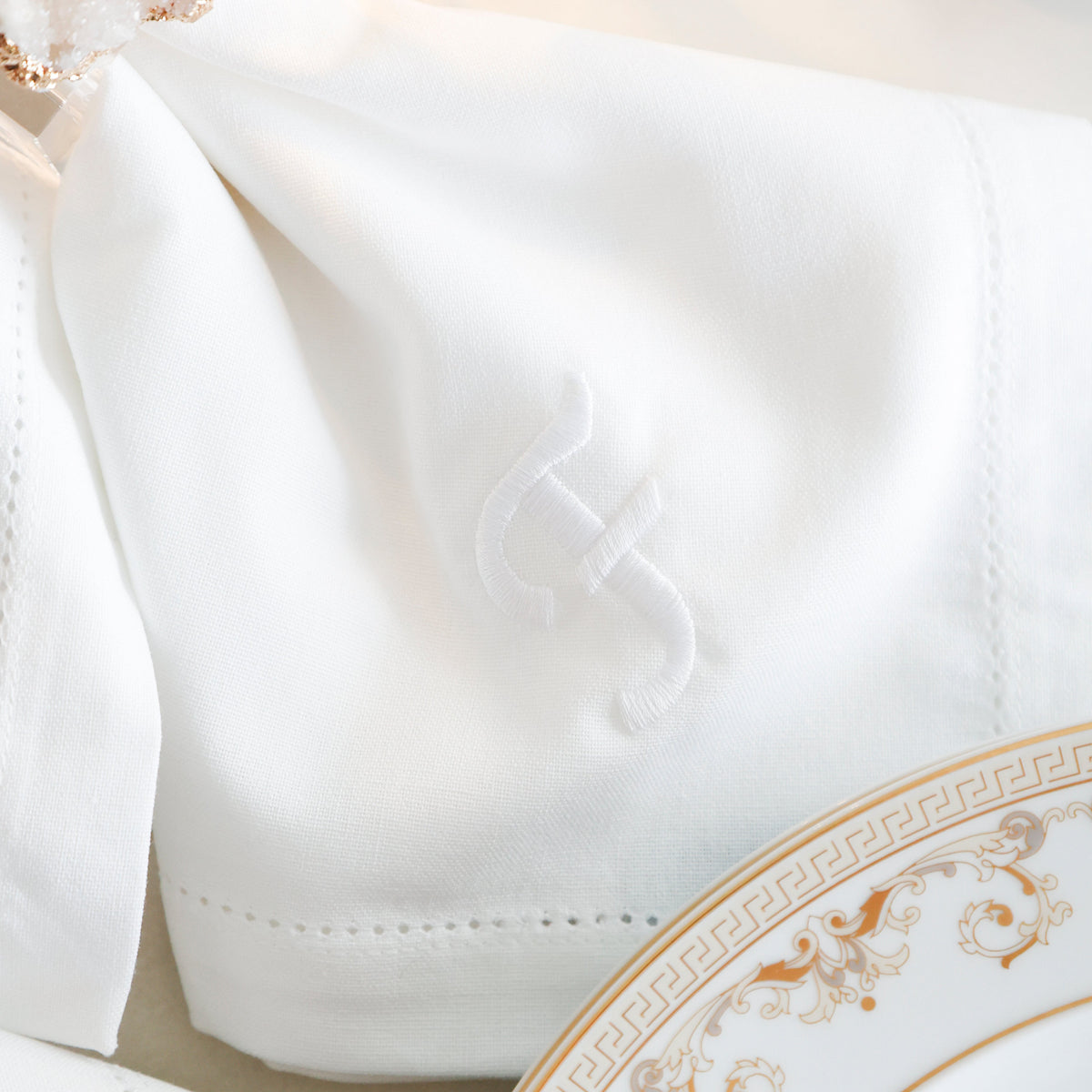 Monogram Dinner Napkins (Set of 4)