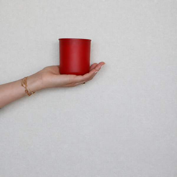 READY TO SHIP RED SANTA CANDLE