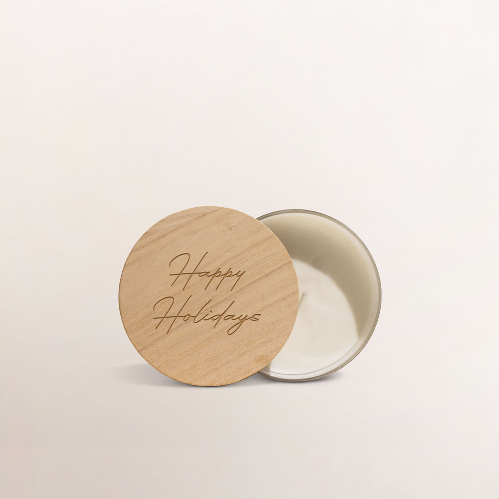 READY TO SHIP HAPPY HOLIDAYS CANDLE