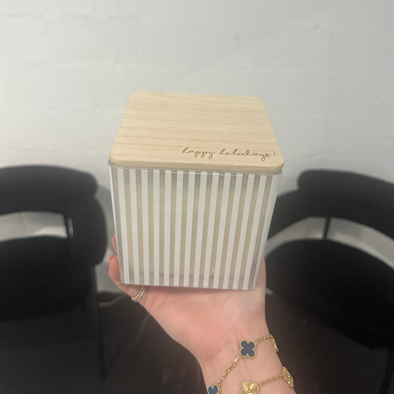 READY TO SHIP VERTICAL STRIPES CANDLE