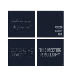 OVER IT COASTERS (SET OF 4)