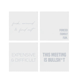 OVER IT COASTERS (SET OF 4)