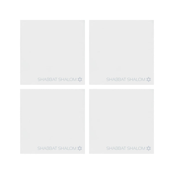 SHABBAT SHALOM COASTERS (SET OF 4)