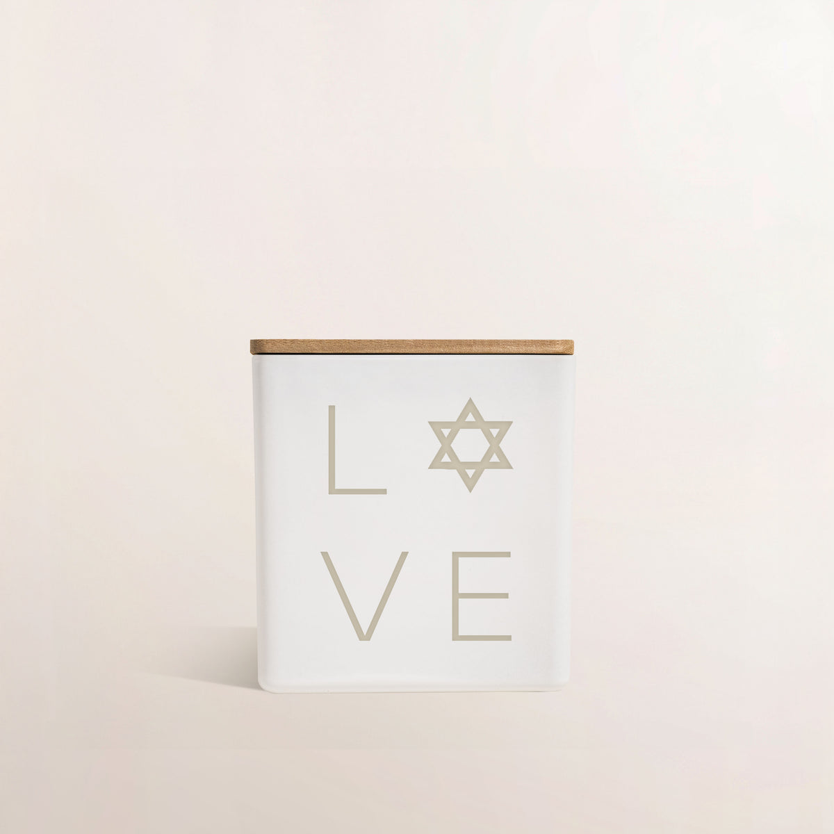 Love + Star of David Candle