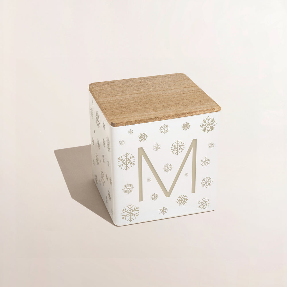 SNOWFLAKE MONOGRAM CANDLE