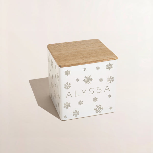 SNOWFLAKES NAME CANDLE