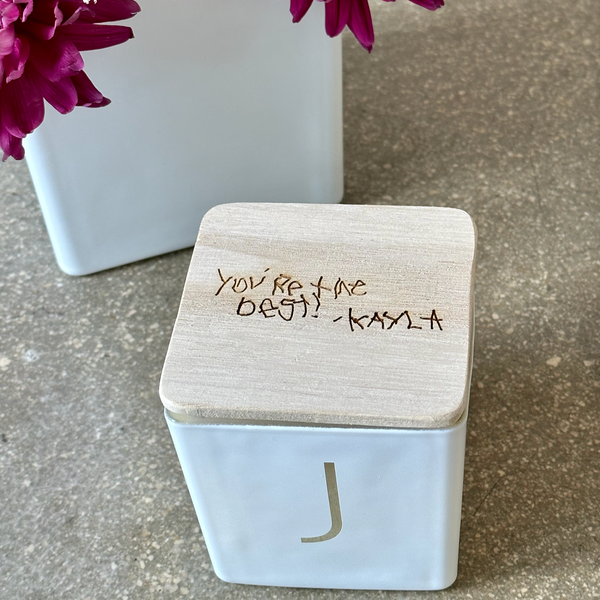 HANDWRITTEN NOTE CANDLE