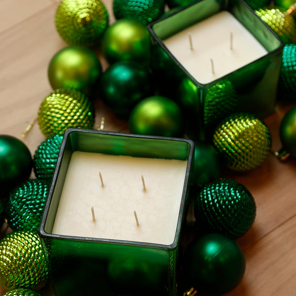 BOXING DAY SALE GREEN METALLIC CANDLE