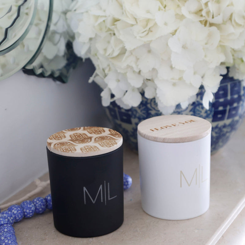 MODERN MONOGRAM CYLINDER CANDLE