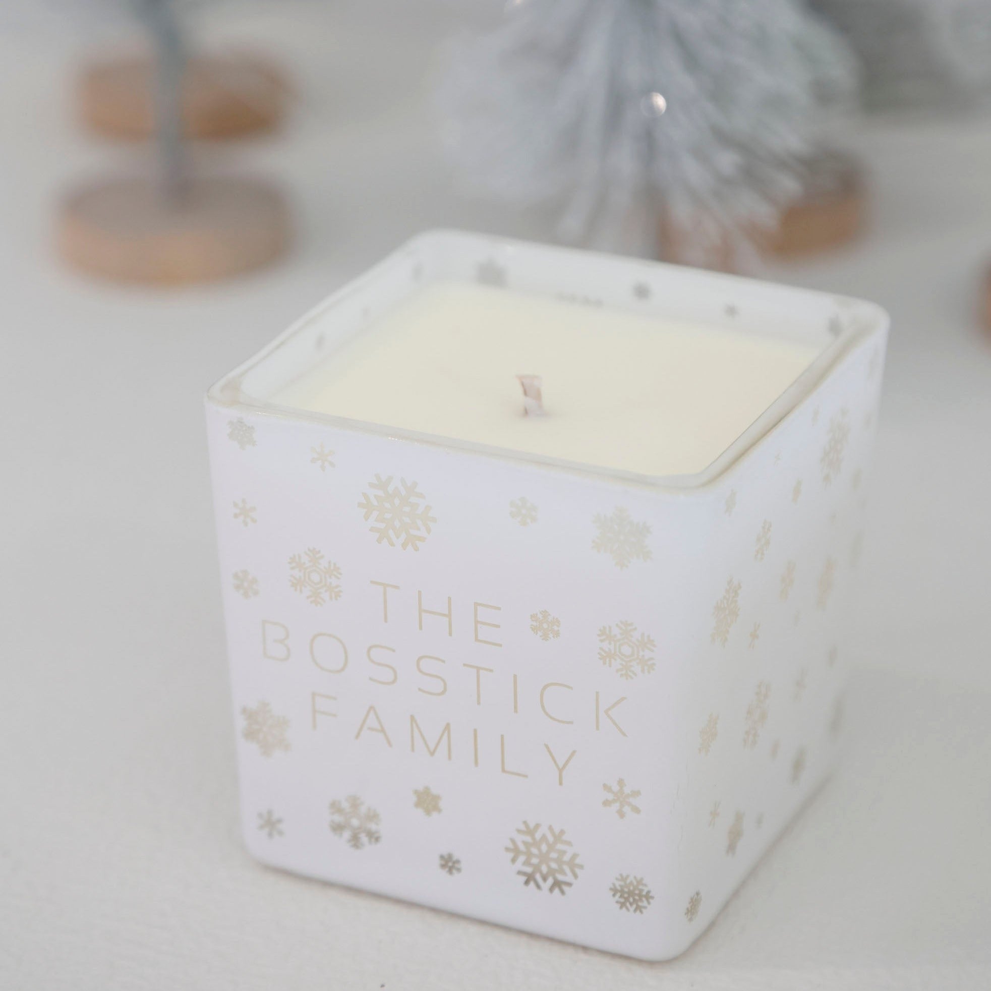 SNOWFLAKES NAME CANDLE