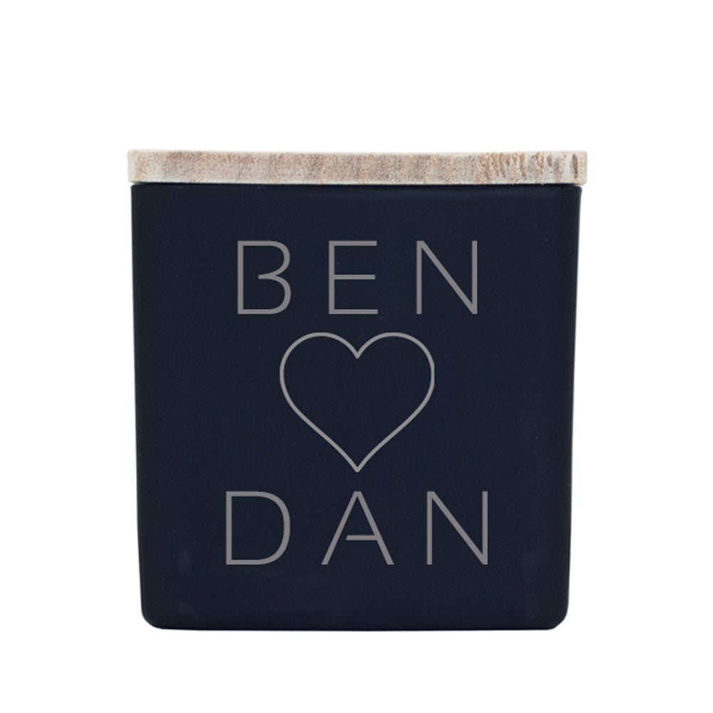 NAME (HEART) NAME CANDLE