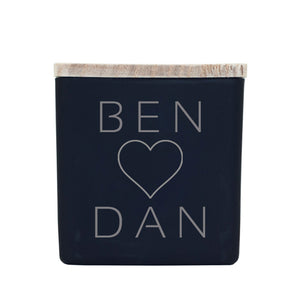 NAME (HEART) NAME CANDLE