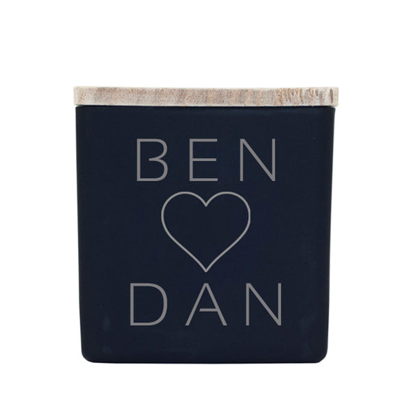 NAME (HEART) NAME CANDLE