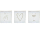 PEACE LOVE WINE CANDLE (GIFT SET)