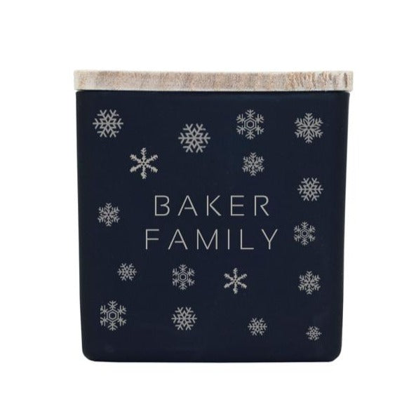 SNOWFLAKES NAME CANDLE