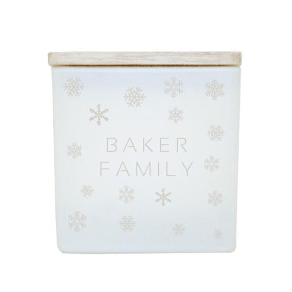 SNOWFLAKES NAME CANDLE