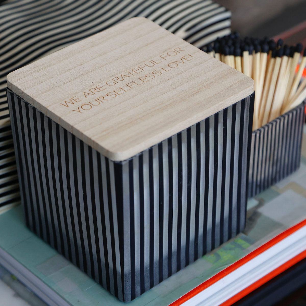 Vertical Stripes Candle