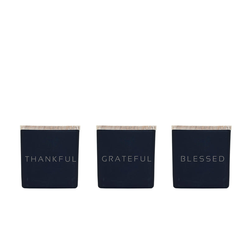THANKFUL, GRATEFUL, BLESSED CANDLES (GIFT SET)