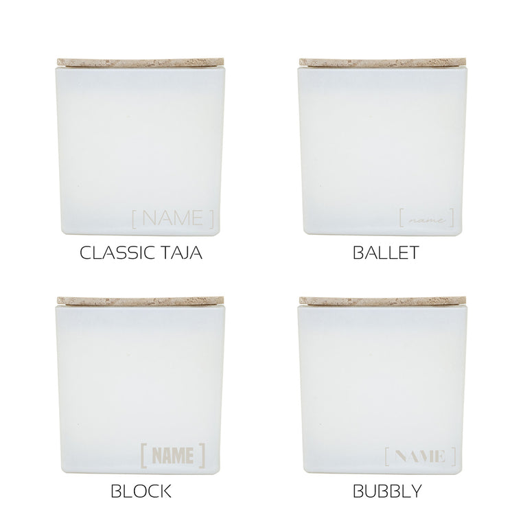 READY TO SHIP CORNER NAME CANDLE