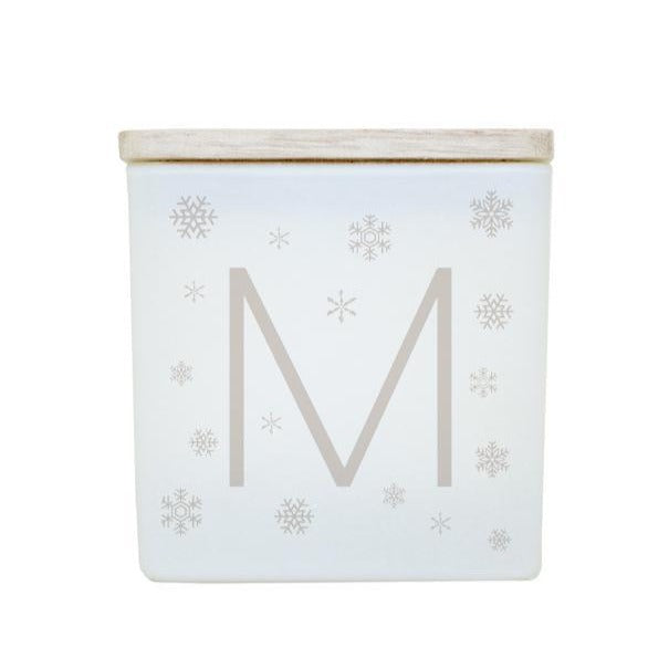 SNOWFLAKE MONOGRAM CANDLE