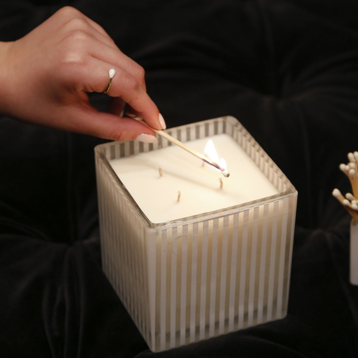Vertical Stripes Candle